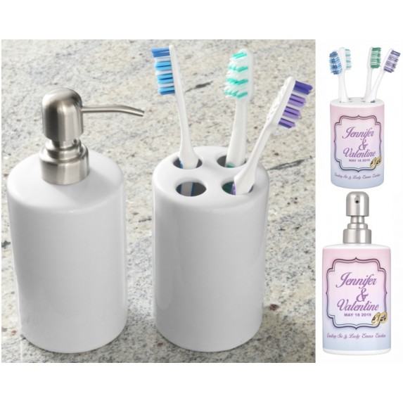 TOOTH BRUSH HOLDER AND SOAP PUMP